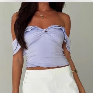 Princess Polly Lavender Off-Shoulder Women's Top
